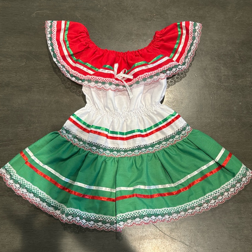 Cinco de Mayo dress. Red, green, & white dress